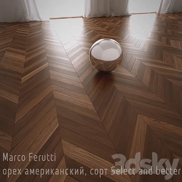 Herringbone parquet French Marco Ferutti engineering board American walnut Free Download