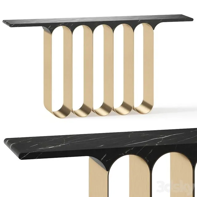 Herve Langlais Steel5 Console Table 3D Model