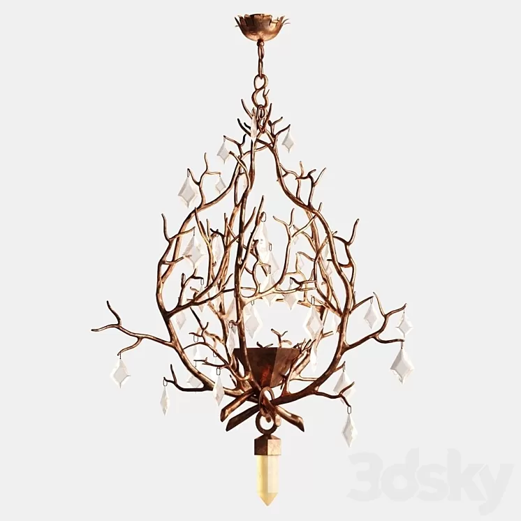 Herve van der Straeten CHANDELIER with Crystals 3D Model