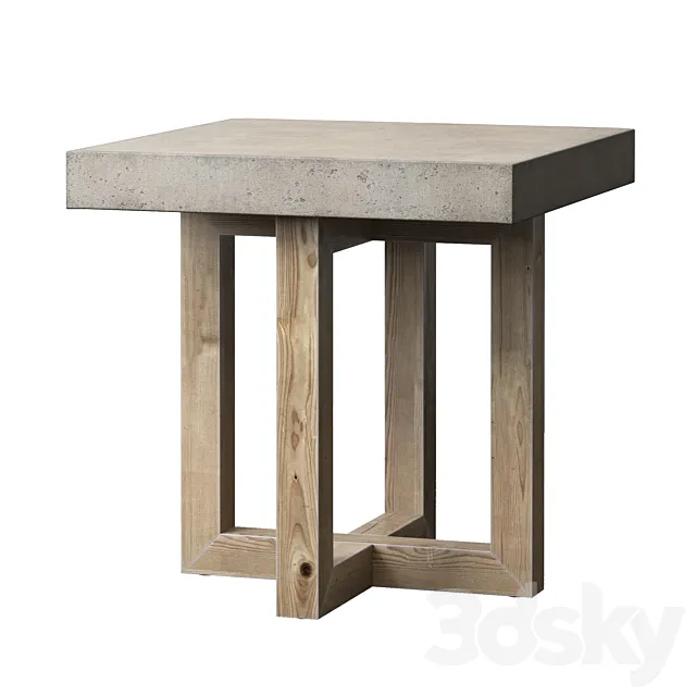 Heston Square Side Table 3DModel