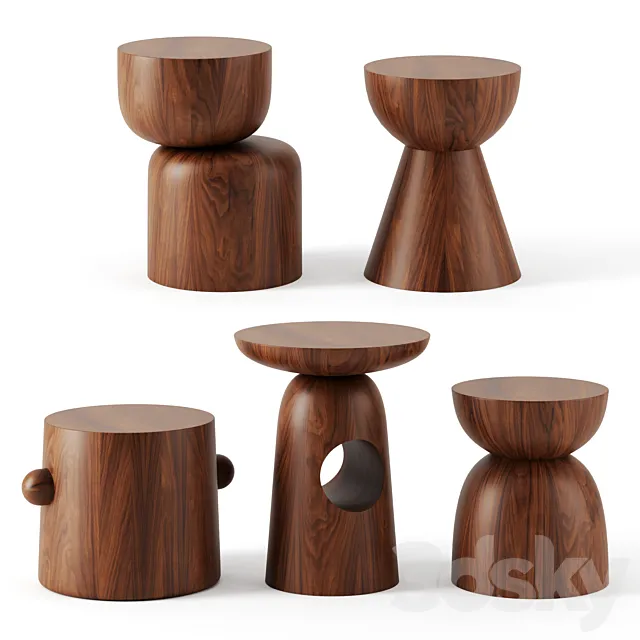 Hew Side Tables by DWR 3DModel