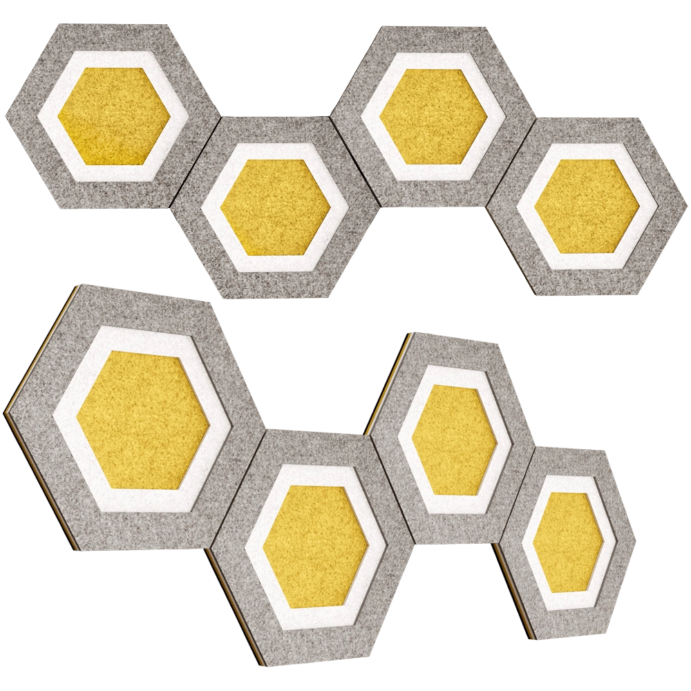 HEY-SIGN - Wall element Comb 4-pcs. set 3D Model