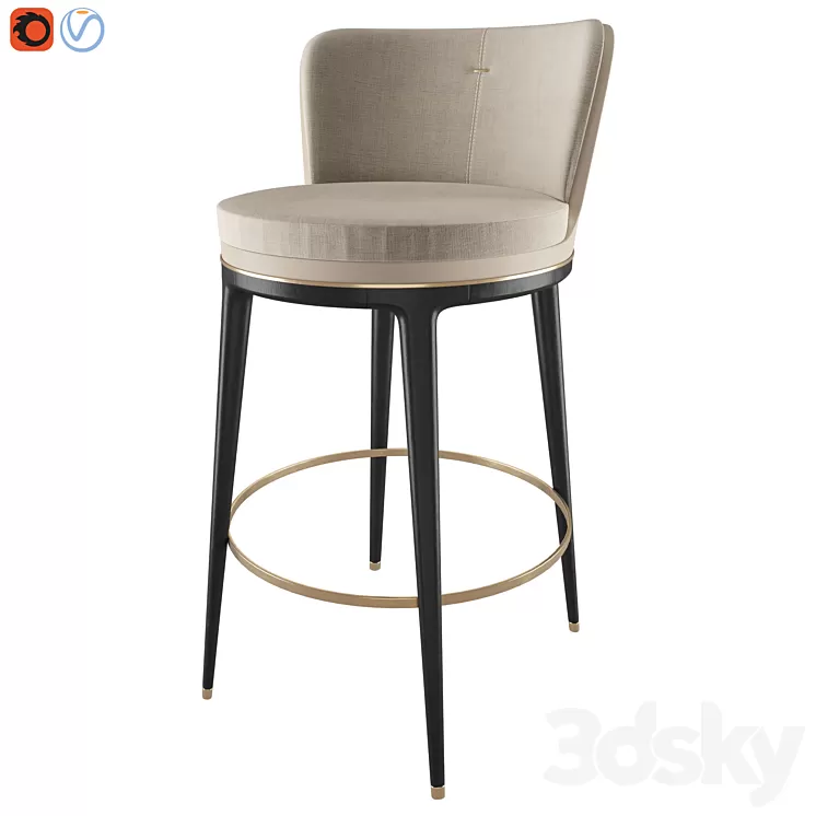 HICKS - Bar Stool 3D Model