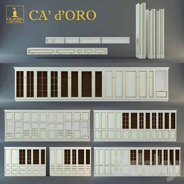 High cabinets Fortuna CA 'd'Oro 3D Model