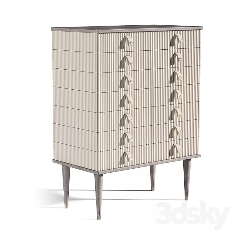 High chest of drawers Cipriani Homood Cocoon High chest of drawers 3D Model