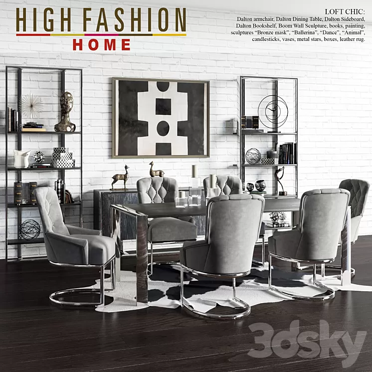 High Fashion Home - Loft Chic Dalton 3D Model