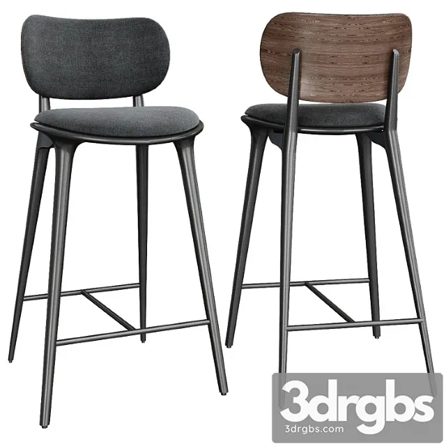 High stool backrest by mater design 2 3D Model Free