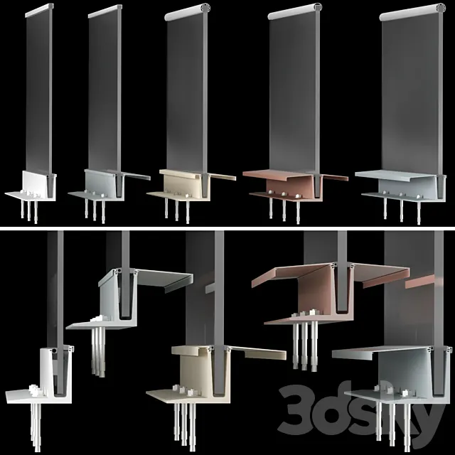 High-tech style glass railing _ Glass railing handrails 3D Model