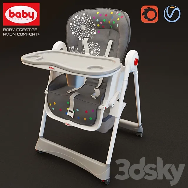 Highchair Baby Prestige Avion Comfort 3DModel