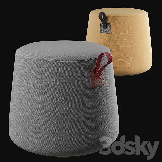 Hightower Round Pouf Most Modest 3DModel