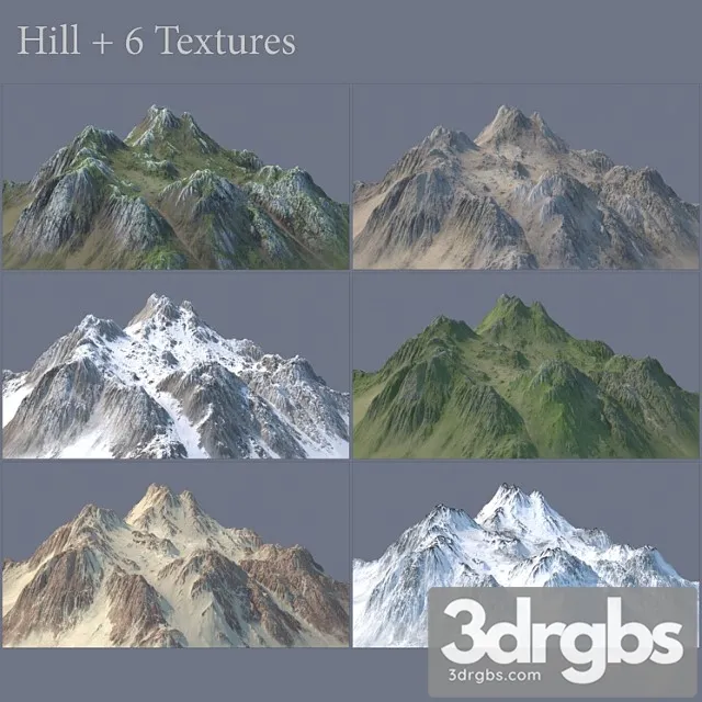 Hill 6 Textures 3D Model Free