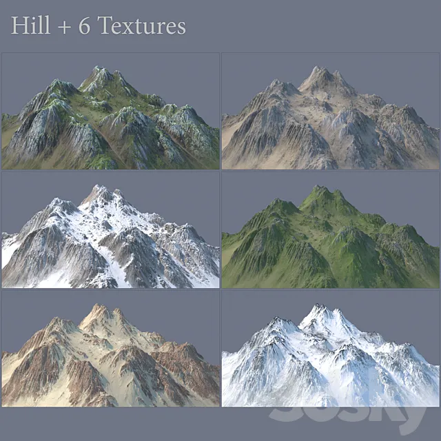 Hill (6 Textures) 3DModel