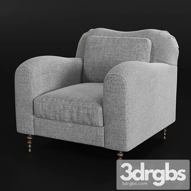 Hillcrest lounge chair by kelly wearstler 3D Model Free