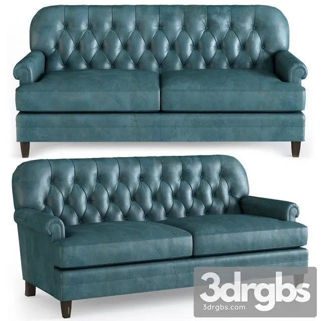 Hillstead Leather Settee 3D Model Free