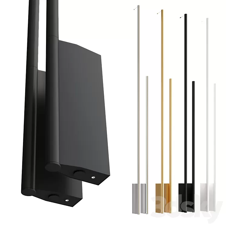 Hilow Line Wall Lamp by Panzeri 3D Model Free