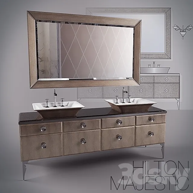 HILTON MAJESTIC vanity for bathroom 3D Model