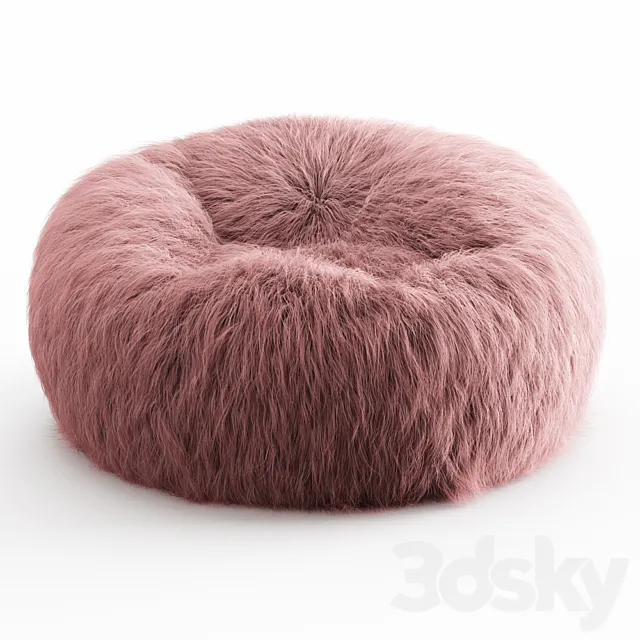Himalayan Faux-Fur Beanbag 3D Model