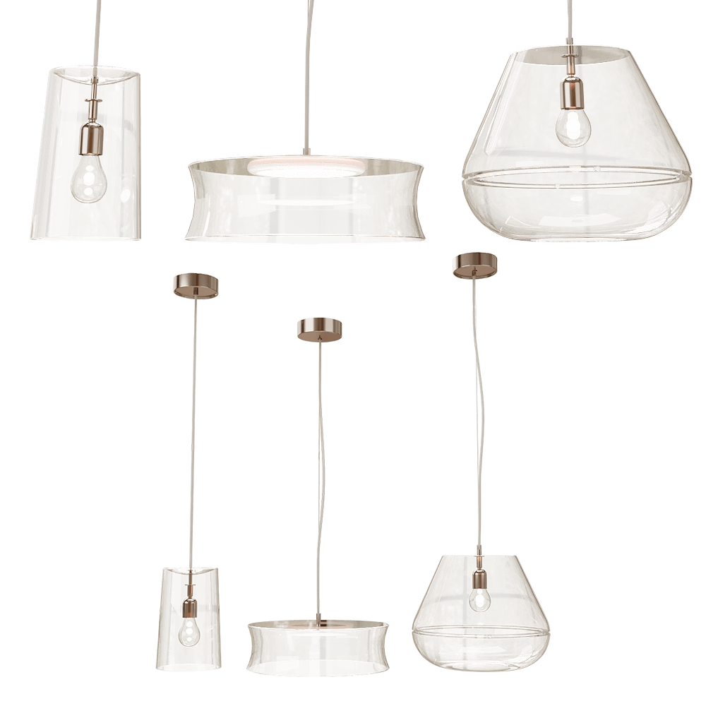 HIND RABII - Ceiling lamp 3 x 3 x 3 Glass 3D Model