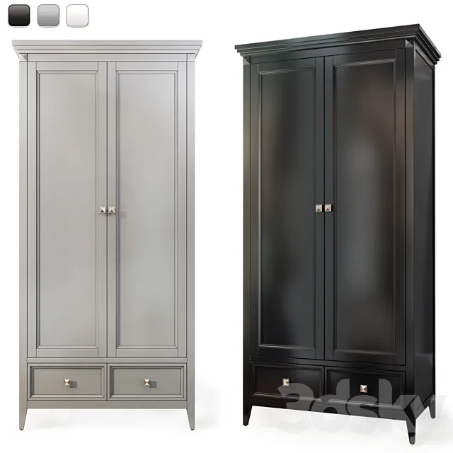 Hinged wardrobe for RFS Brooklyn clothes. Wardrobe by MebelMoscow 3D Model