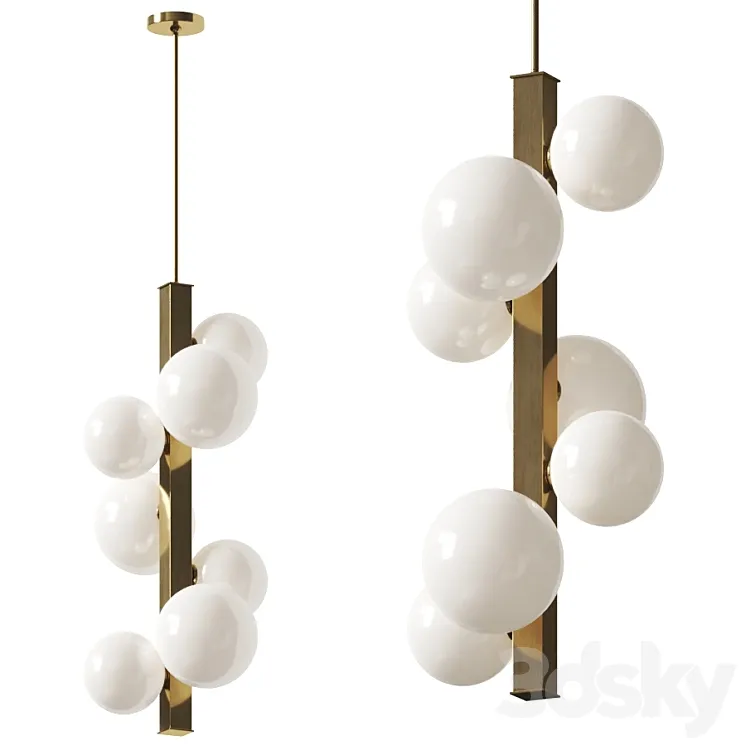 Hinsdale Island Pendant By Hudson Valley Lighting 3D Model Free