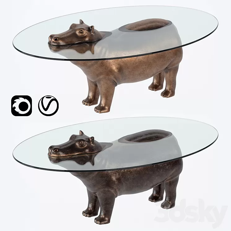 Hippo Table 01 3D Model