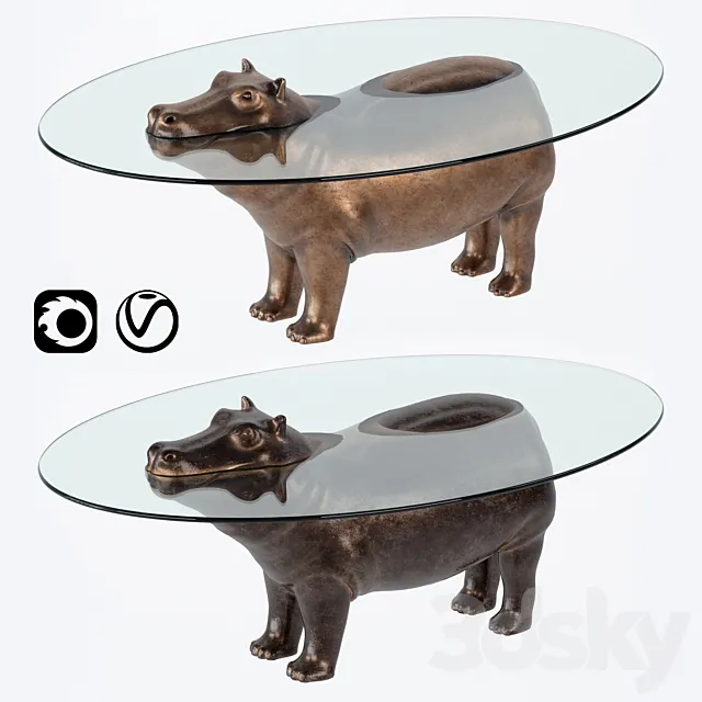 Hippo Table 01 3DModel