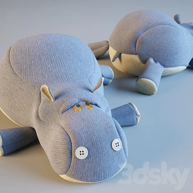 hippopotamus soft toy 3DModel