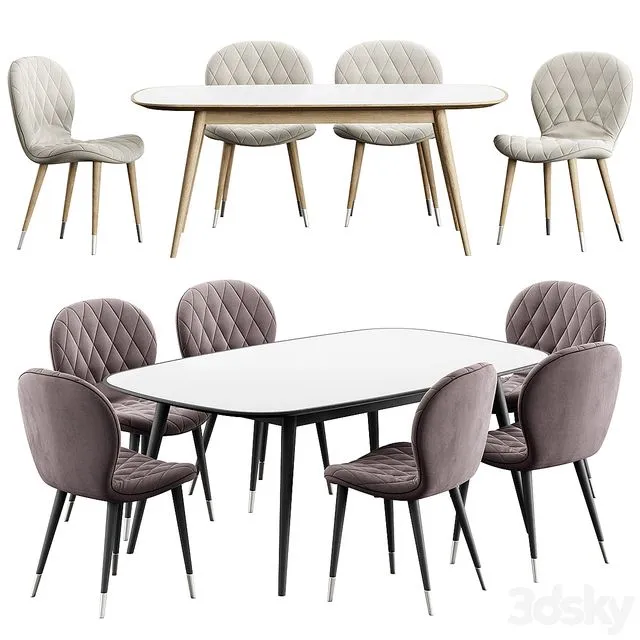 Hiro chair Konyshev HER 042 G Table 3D Model