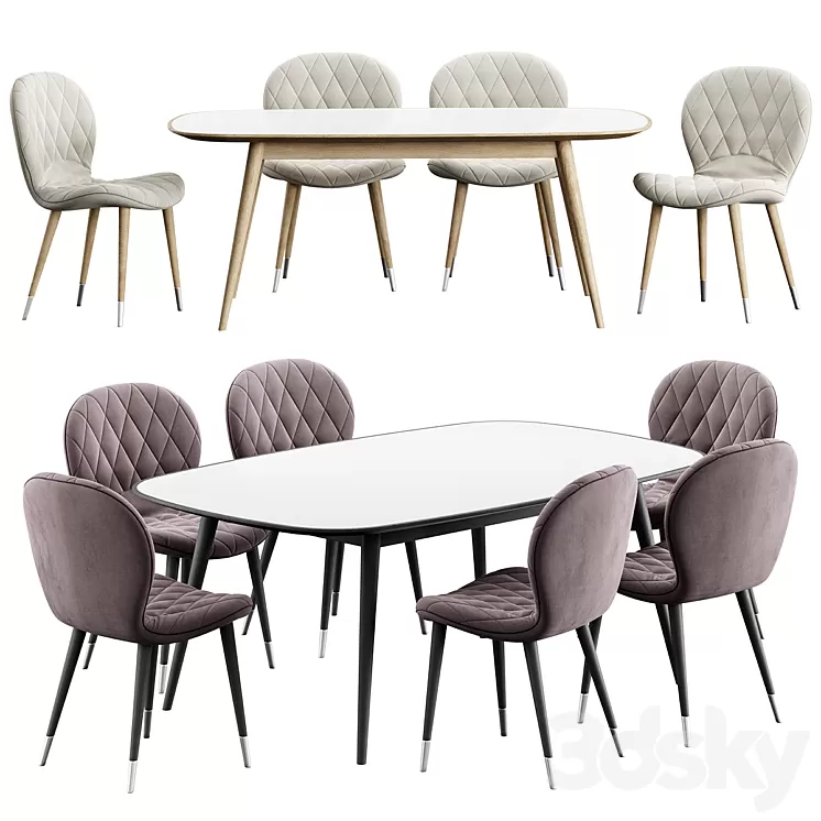 Hiro chair Konyshev HER 042 G Table 3D Model Free