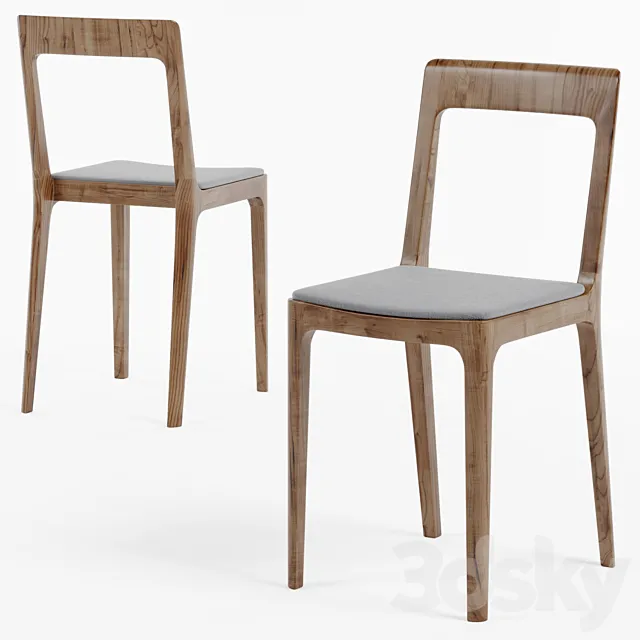 Hiroshima Maruni side chair 3D Model