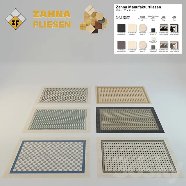 Historic tile Zahna 3DModel