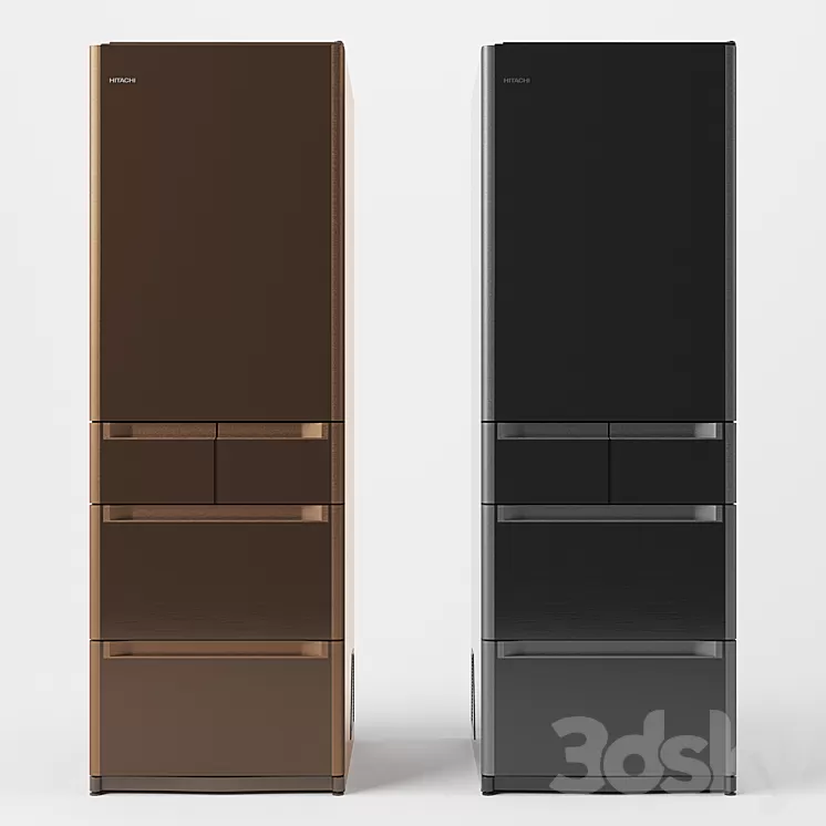 Hitachi RE 5000 U XT refrigerator 3D Model