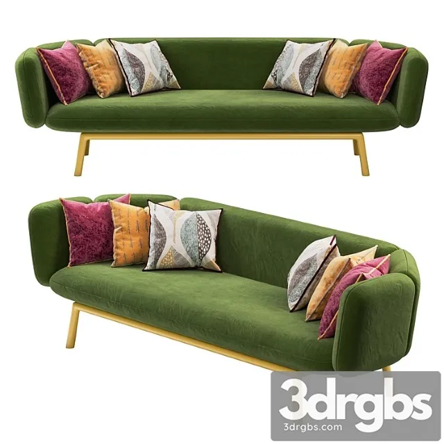 Hive modern - 2.5 sofa by jules wagemans 2 3D Model Free