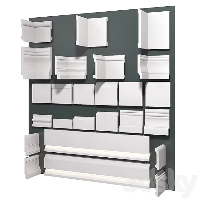 HiWood stucco molding 3D Model