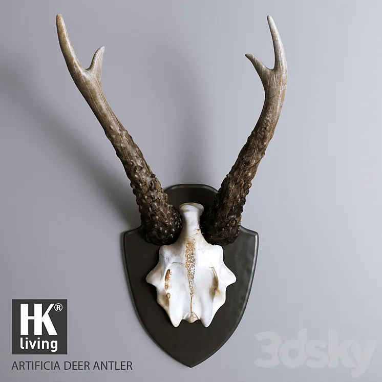 HKliving Artificial Deer Antler 3D Model Free