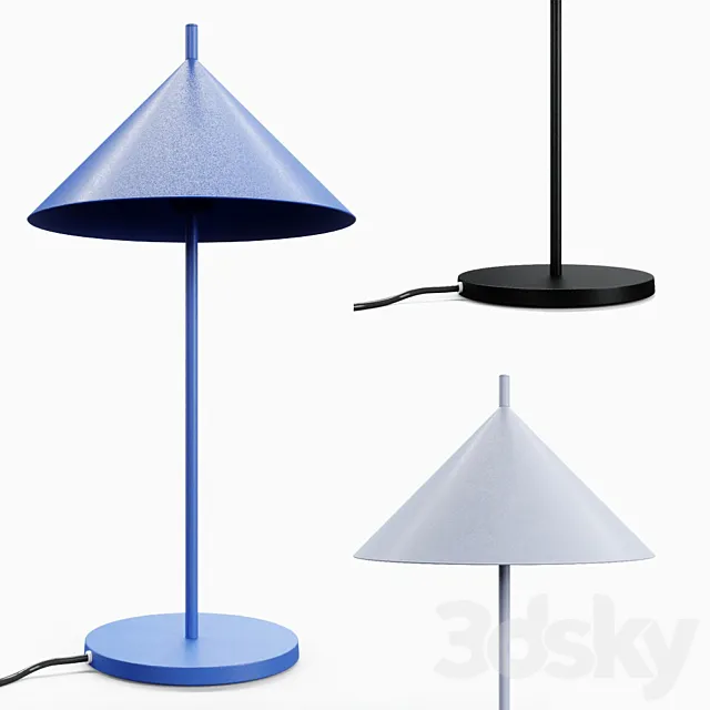 HKLiving metal triangle table lamp M - 4 colors 3DModel