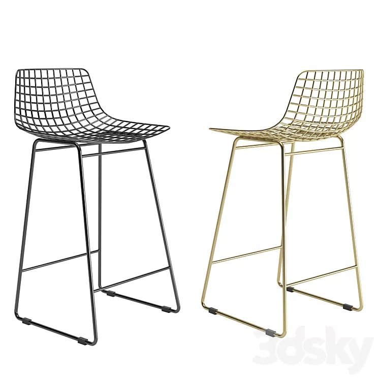 Hkliving Wire stool 3D Model