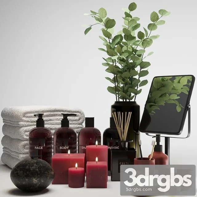 HM Bathroom Set 3D Model Free