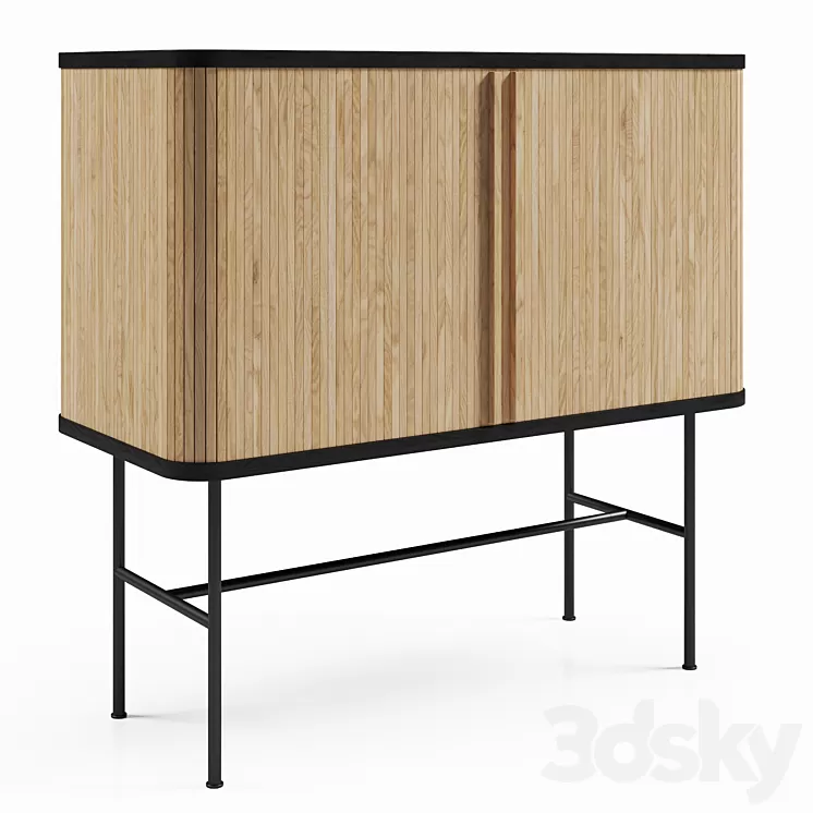 H&M Cabinet with shutter doors 3D Model