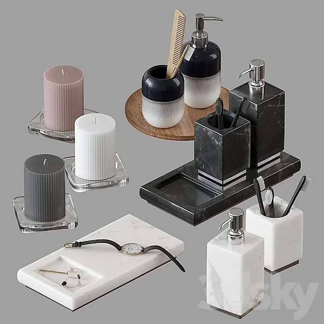 H&M decorative bath set 3D Model