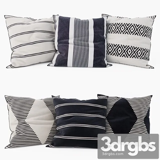 HM Home Decorative Pillows Set 19 3D Model Free