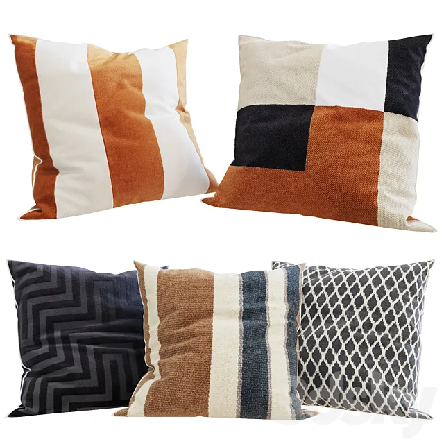 H&M Home – Decorative Pillows set 23 3DModel