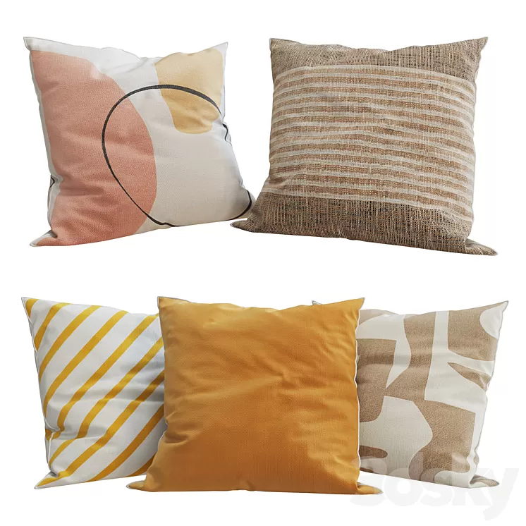 H&M Home - Decorative Pillows set 33 3D Model Free