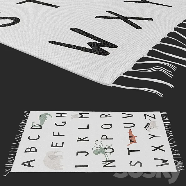 H&m Home Rug Abc Letter 3DModel