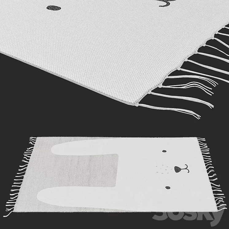 H&m Home Rug Rabbit 3D Model
