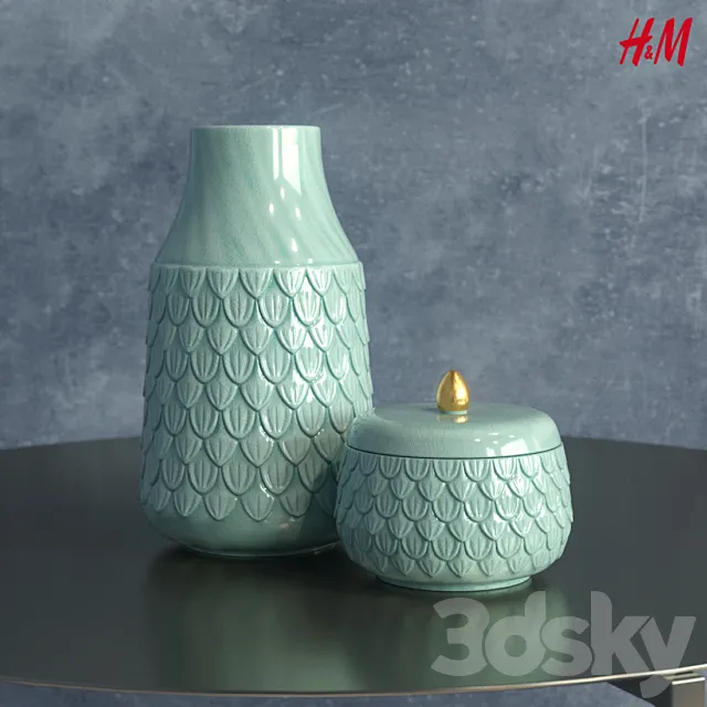H&M Home Tall stoneware vase 3DModel