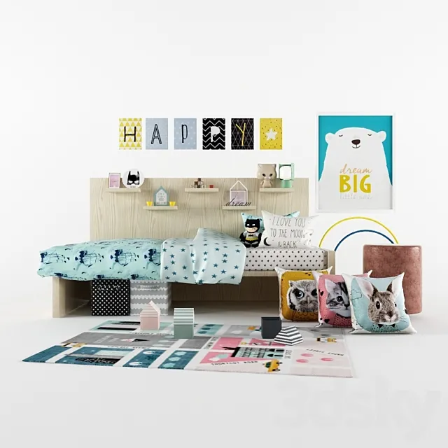 H&M Kids Room Accessories 3DModel