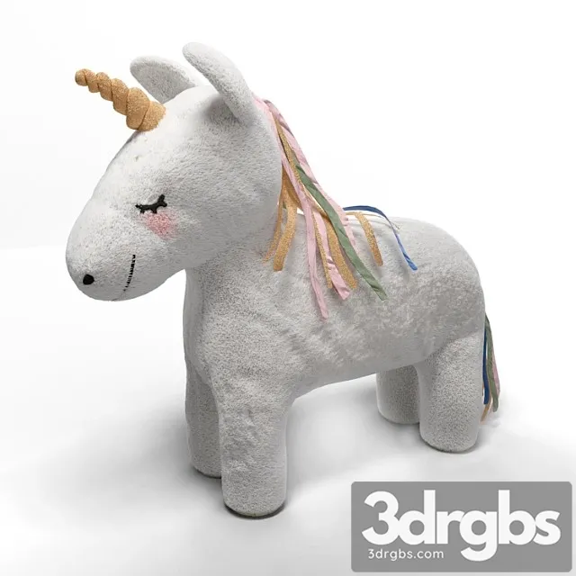 HM Unicorn Toy 3D Model Free