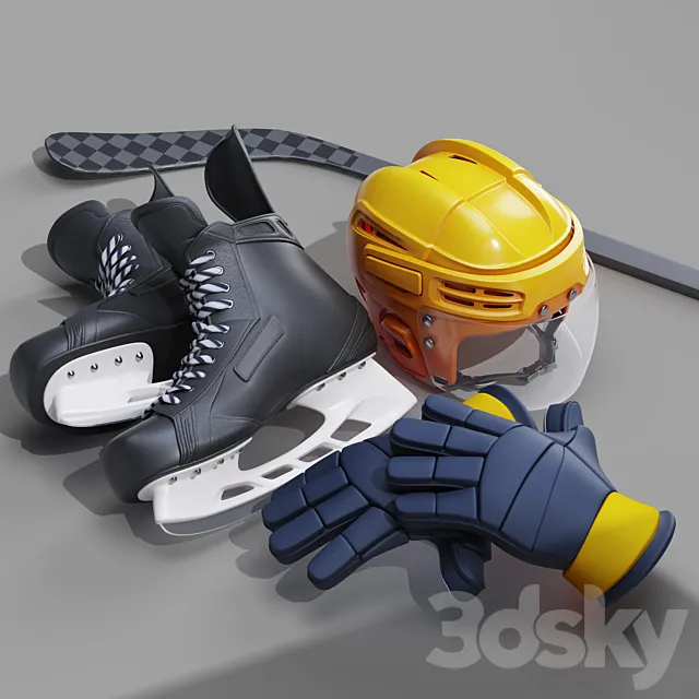 Hockey set 3D Model