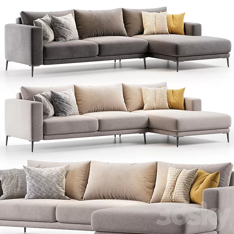 Hoekbank Barlio 3D Model Free